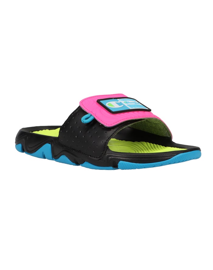 Champion Hyper C Wave Badslippers Heren - Geel/Roze - Belgie 0643SJPED